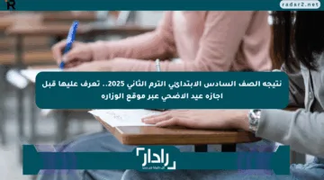 نتيجة الصف السادس الابتدائي الترم الثاني 2025.. تعرف عليها قبل إجازة عيد الأضحى عبر موقع الوزارة